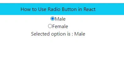 Radio button in React 
