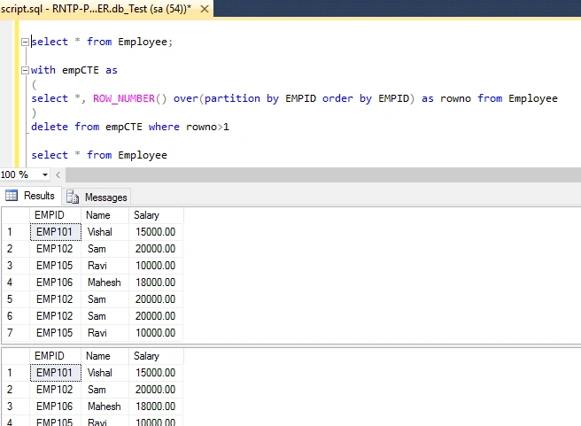 ROW_Number in SQL Server