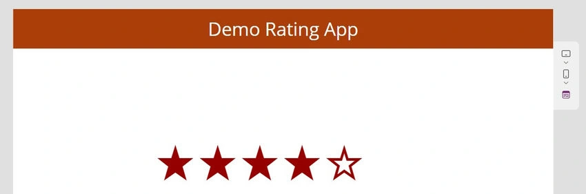 Demo rating control
