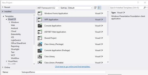 RDLC SubReport Using C# And WPF