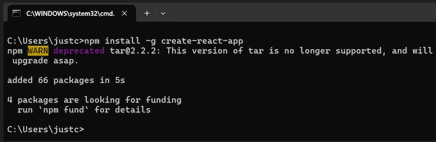npm install -g create-react-app