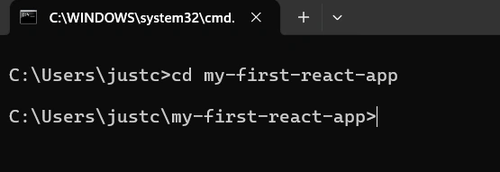 cd my-first-react-app