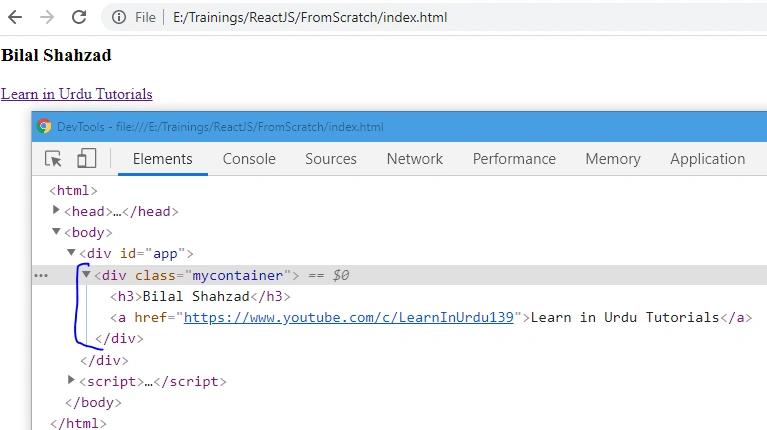 react