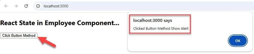 React state in Cmployee component