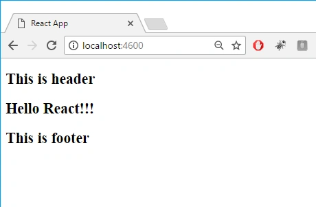React