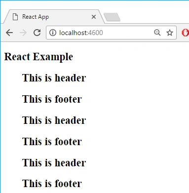 React