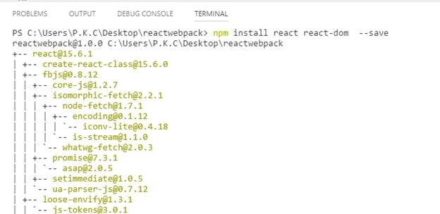 React