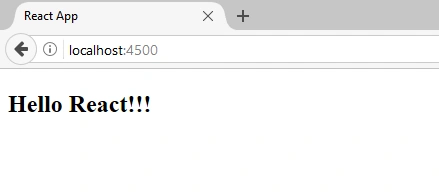 React