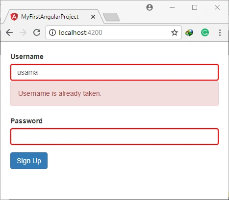  error message