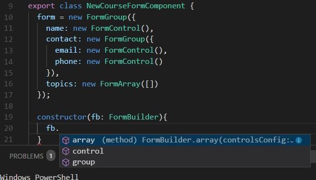 FormBuilder