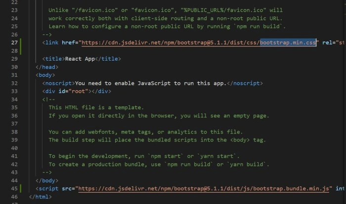 index.html page