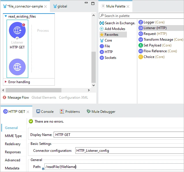 Read Files Using File Connector in MuleSoft