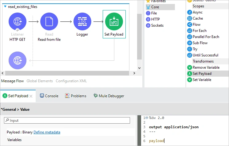 Read Files Using File Connector in MuleSoft