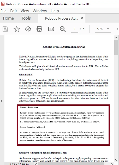 Read PDF With OCR Activity Using UiPath Studio