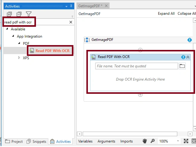 Read PDF With OCR Activity Using UiPath Studio