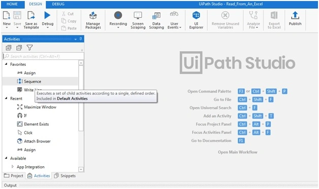 open main workflow