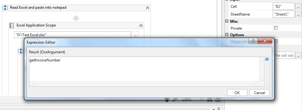 pass the variable to results