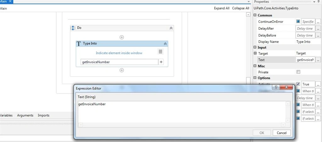 pass variable to type into activity
