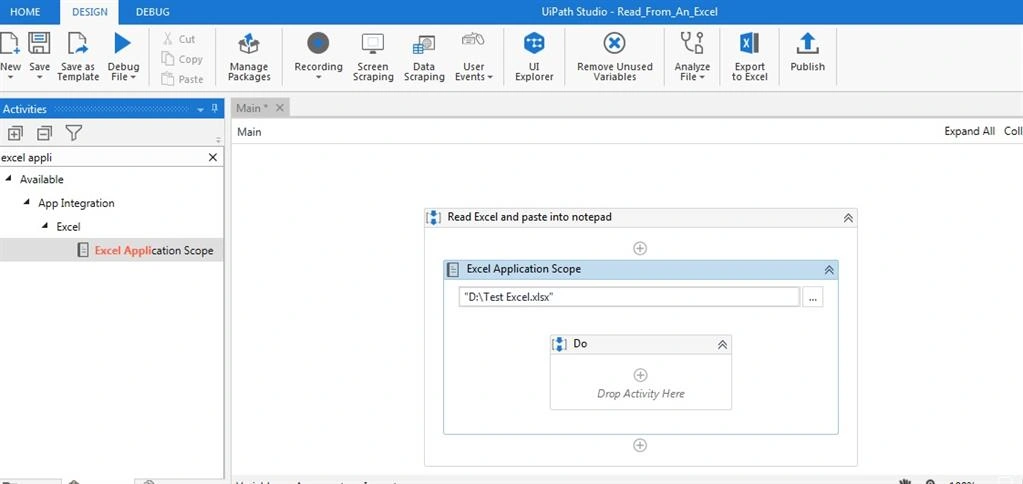 Selecting Excel