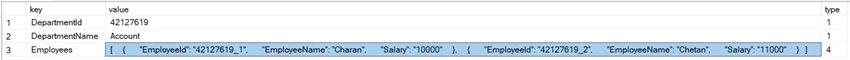 Reading data from JSON in SQL Server