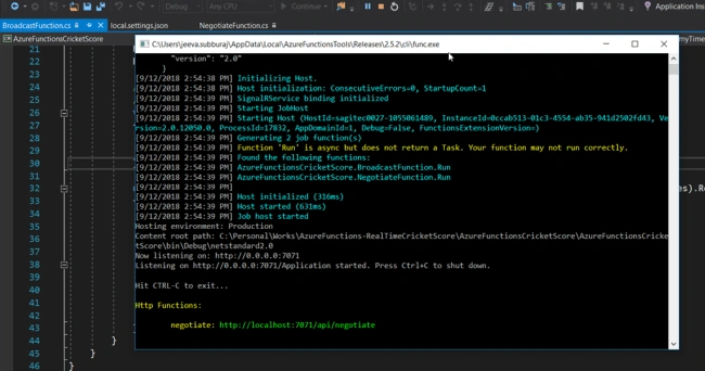Register Cricket Services API