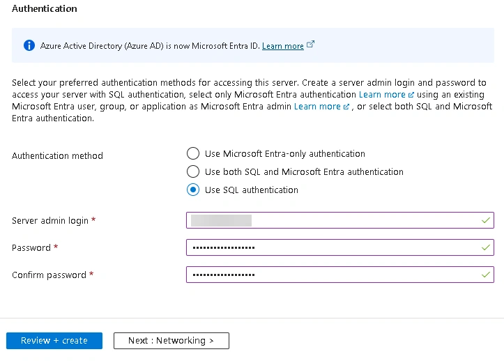 6. sql admin login