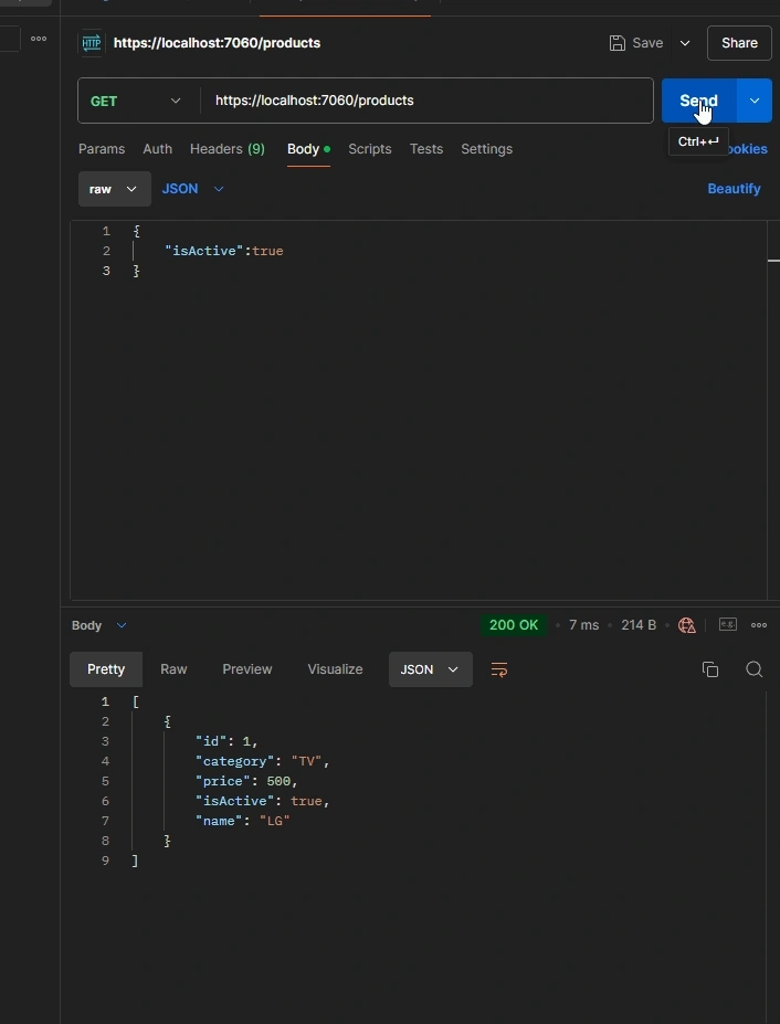 Multiple dynamic filter arguments