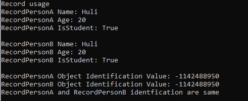 Record In C# 9.0