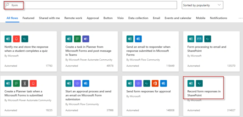 Recording Microsoft Form Responses in SharePoint