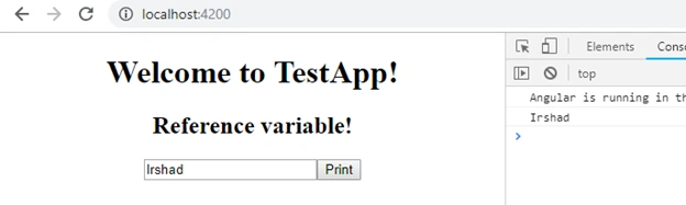 Reference Variable In Angular
