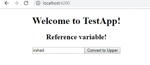 Reference Variable In Angular