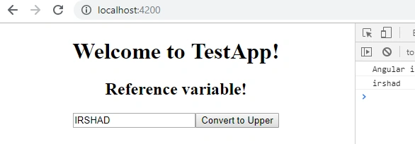 Reference Variable In Angular