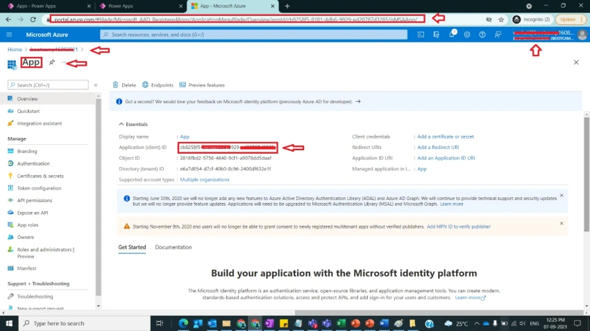 Register an App in Azure Active Directory with Dynamics CRM Trial Environment