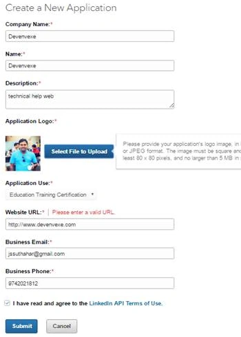 Add New Application