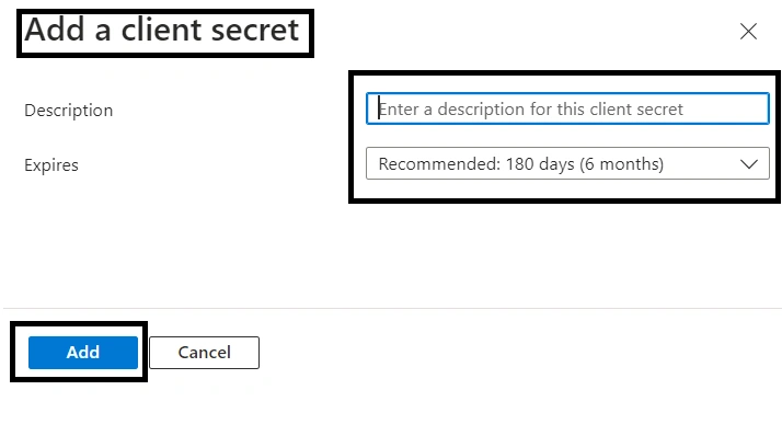 Add Client Secrets