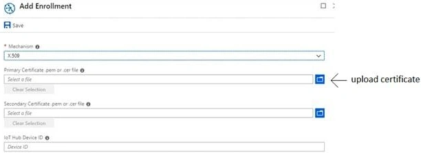 Upload certificate