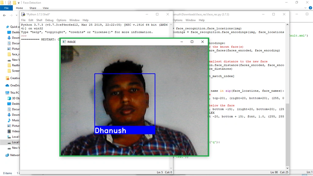 Recognizing The Faces By Capturing The Faces Using Python