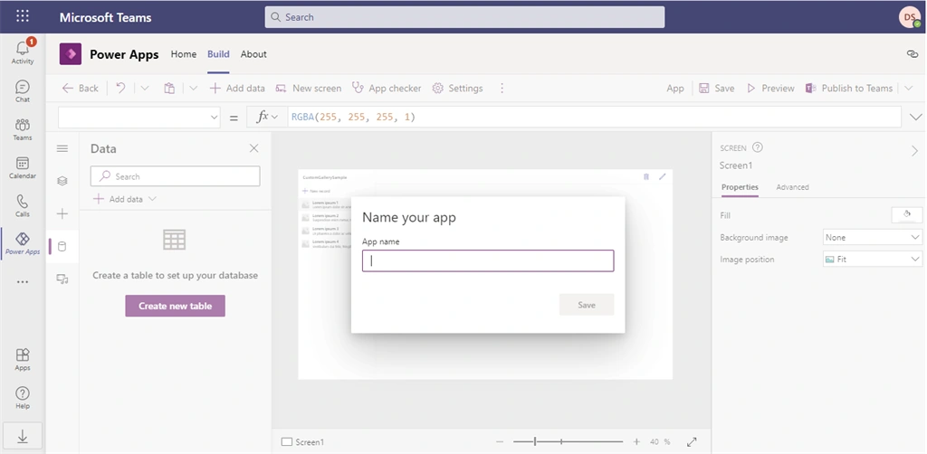 Relationship between tables in Dataverse using PowerApp from MS Team