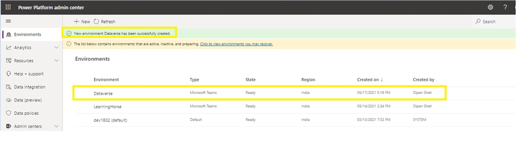 Relationship between tables in Dataverse using PowerApp from MS Team