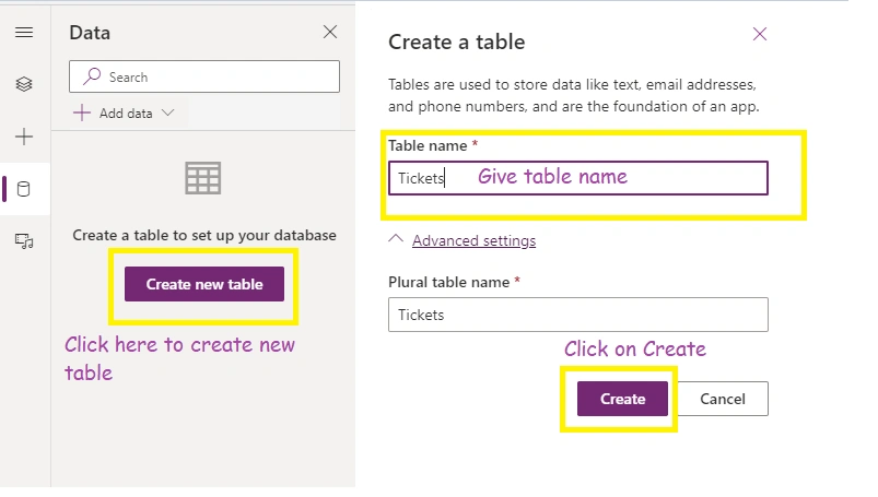 Relationship between tables in Dataverse using PowerApp from MS Team