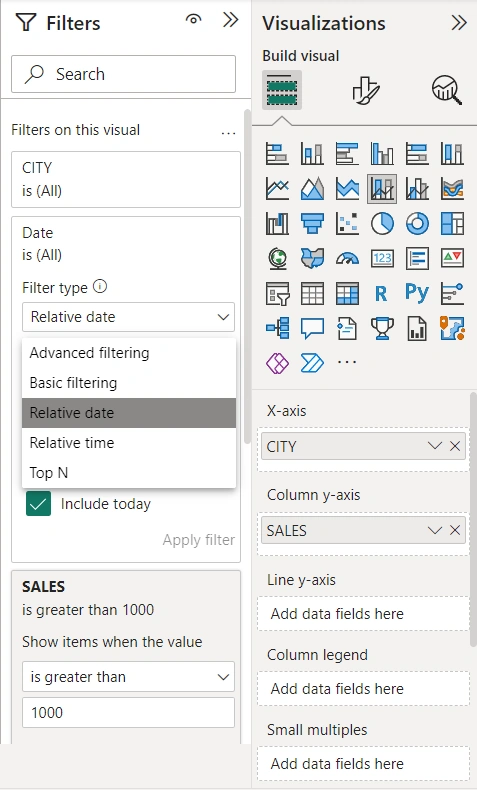 Relative Filter in Power BI