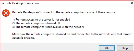 Remote Desktop Connection Error In Microsoft Azure