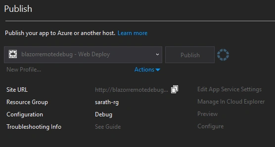 Remotely Debug Blazor App On Azure From Visual Studio