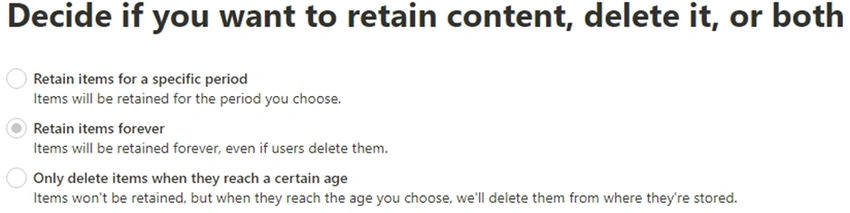 Retain content