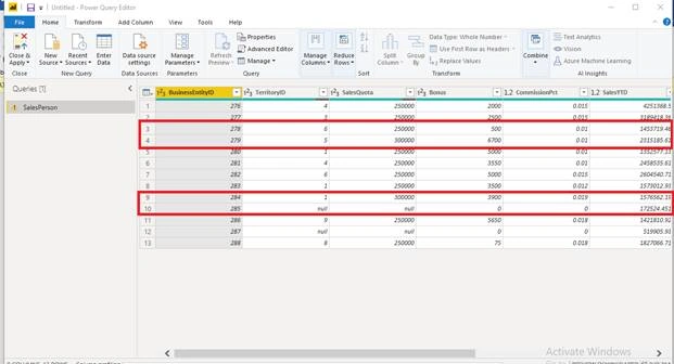 Removing Unnecessary Rows using Power Query in Power BI