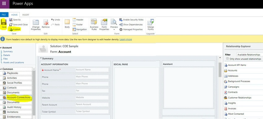 Account connection