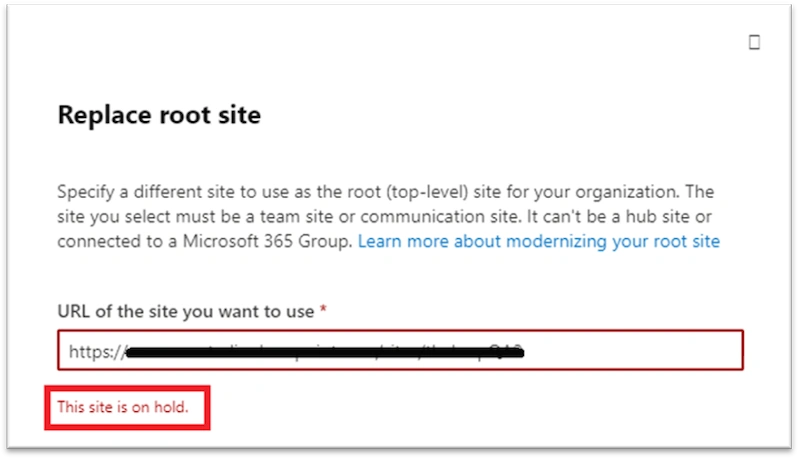 Replacing Root Site in SharePoint Online