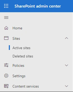 SharePoint Admin Center