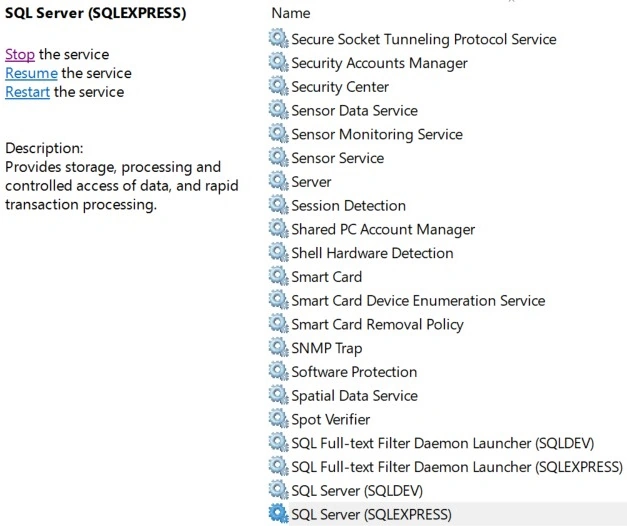 SQL server-