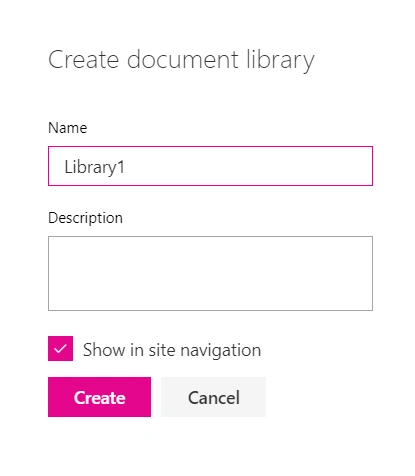 Create document library